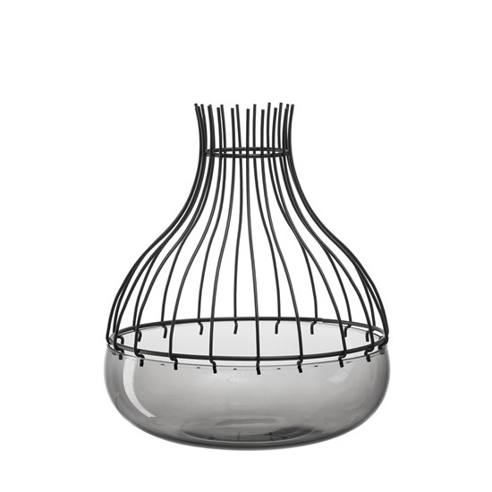 Svícen 25 cm s černou kovovou krytkou_3