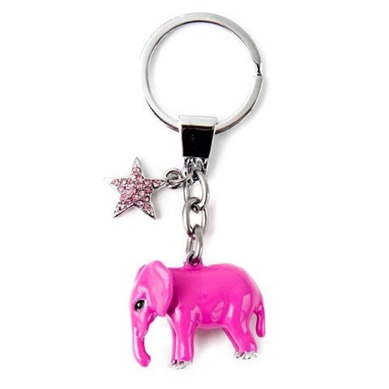 Přívěsek na klíče-Elefant-pink_0