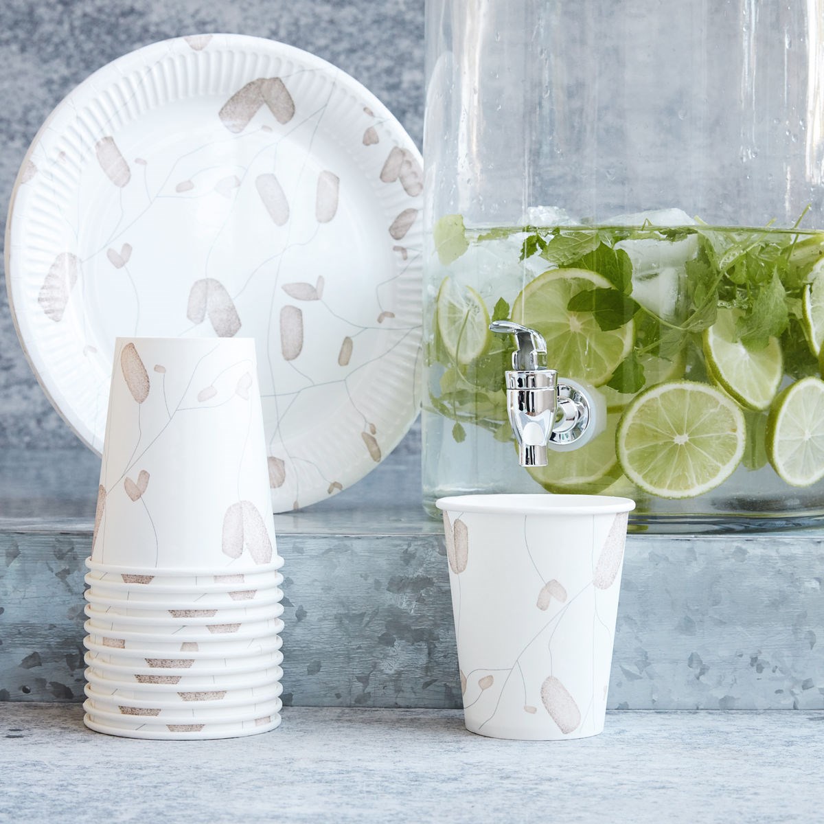 Papírový talíř FLOWER 23cm SET/12ks_1