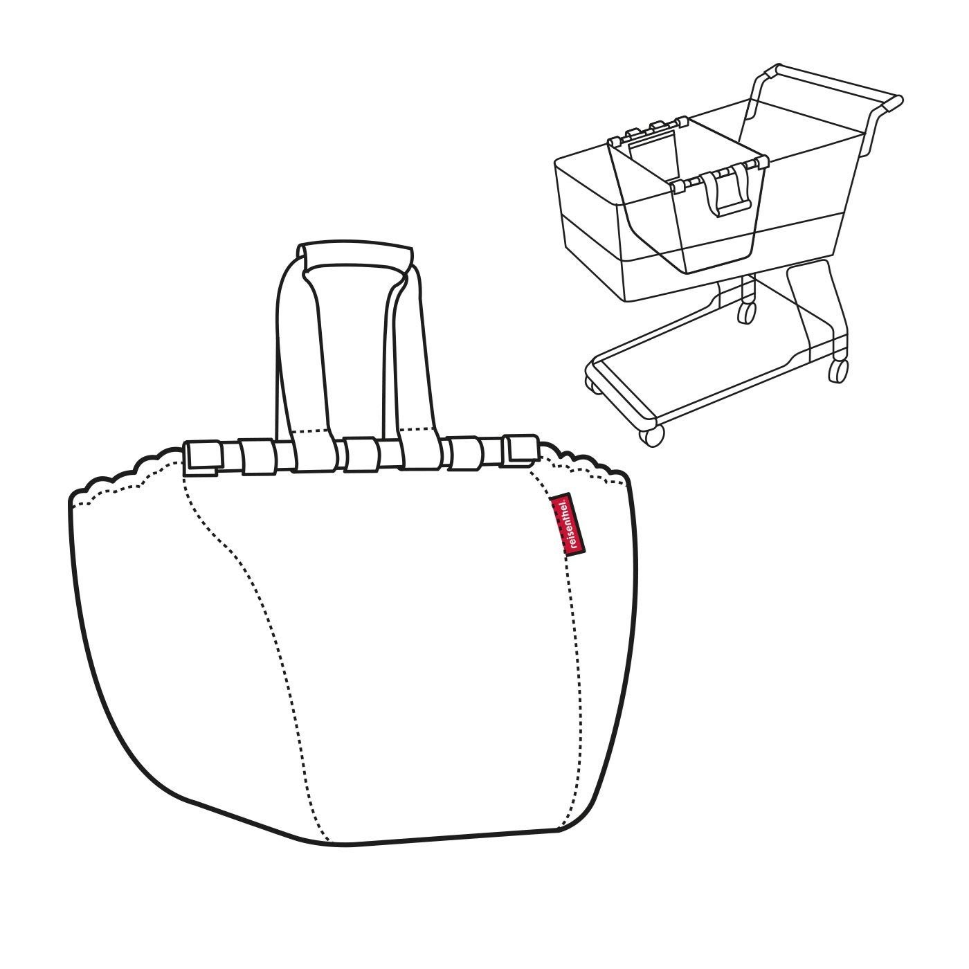Nákupní taška do vozíku Easyshoppingbag dots_3