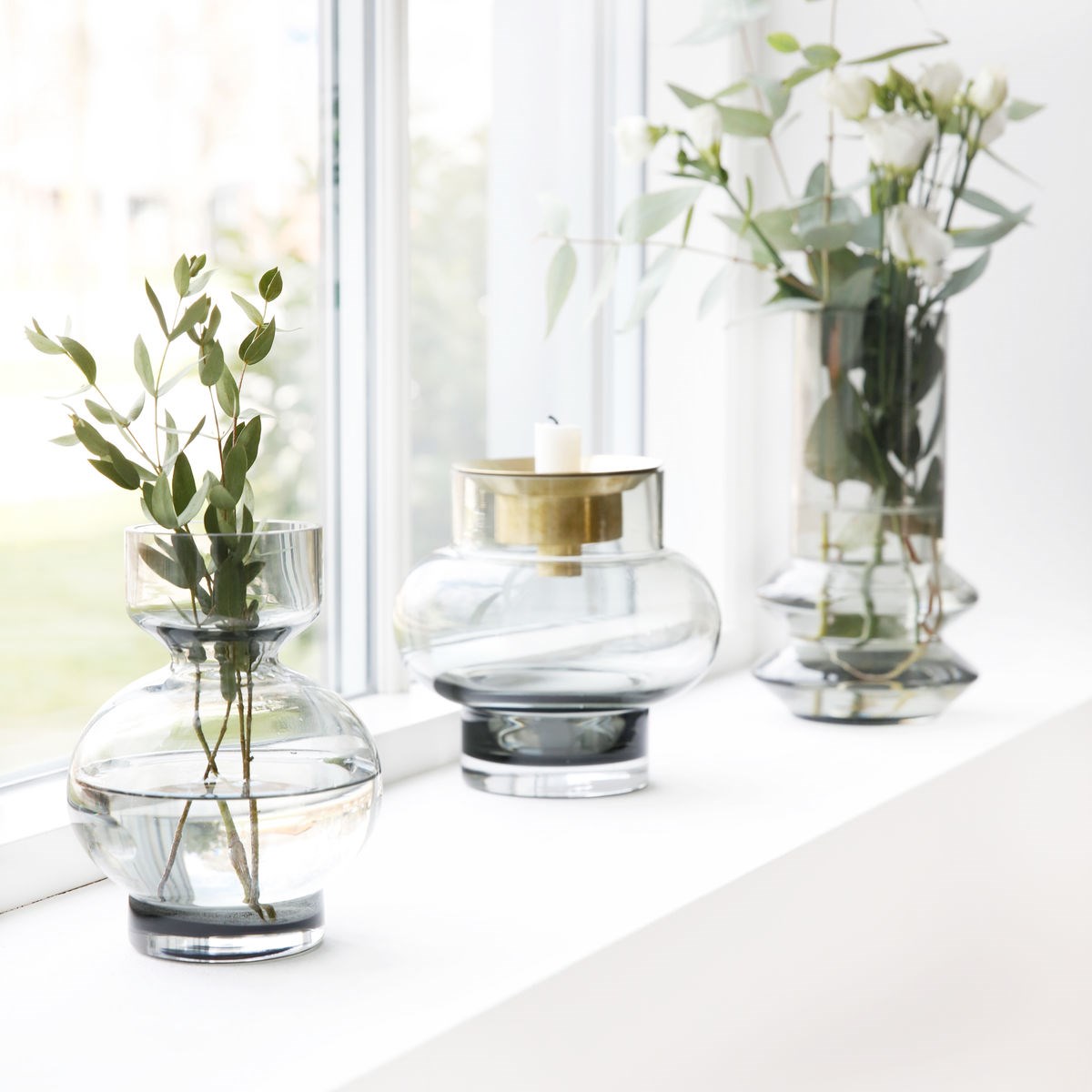 Váza LOWA šedá 16cm_2