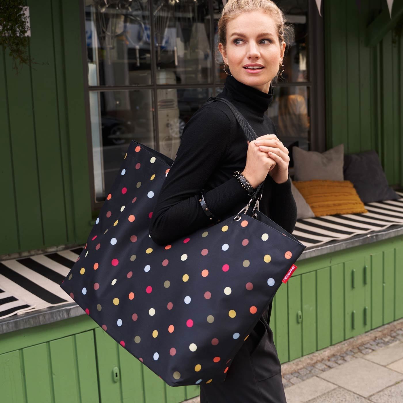 Taška přes rameno Shopper XL dots_0