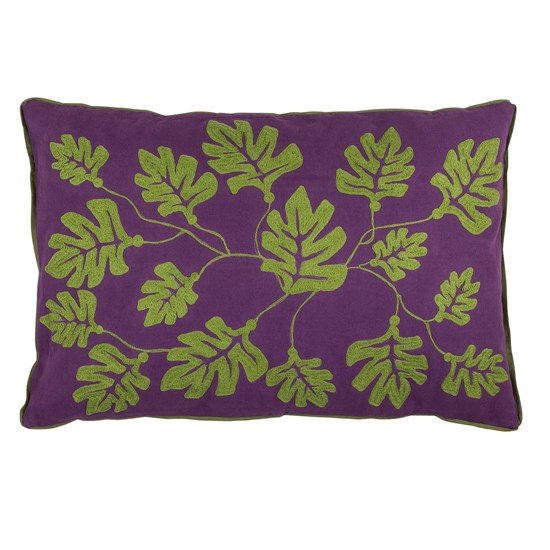 Povlak na polštář NEW LEAF fialový vyšív_0