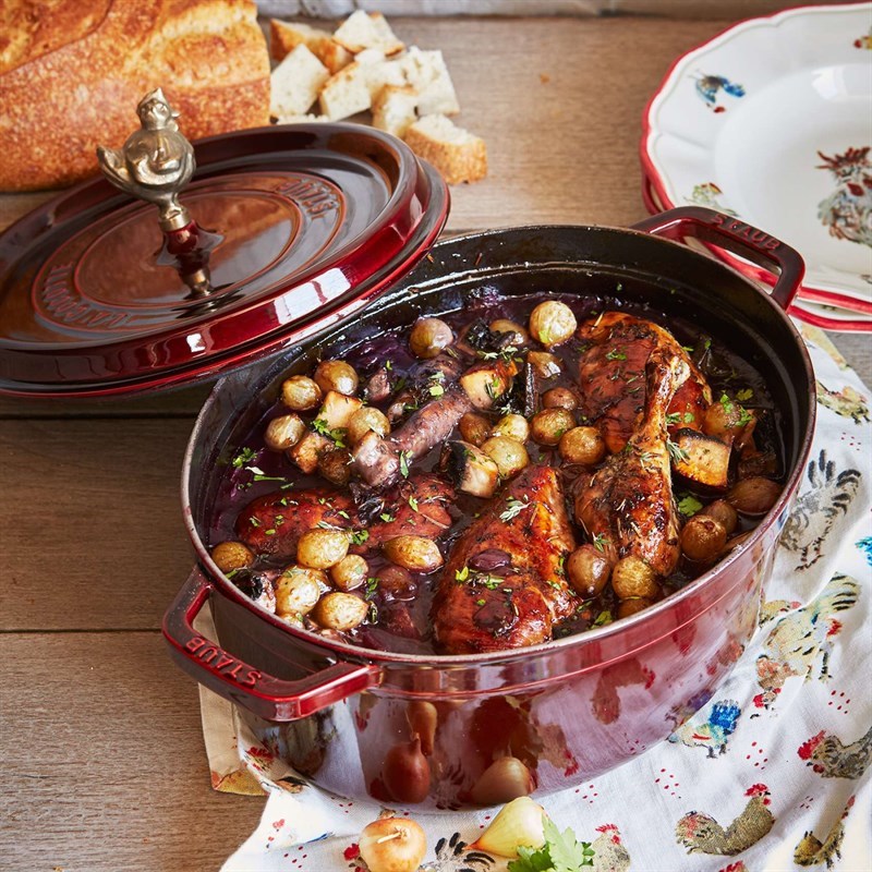 Hrnec oválný 29 cm vínový_1