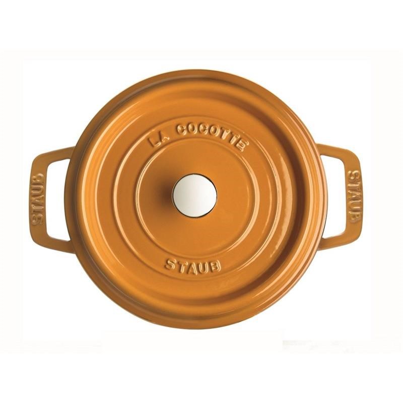 Hrnec kulatý 20 cm hořčicový_0