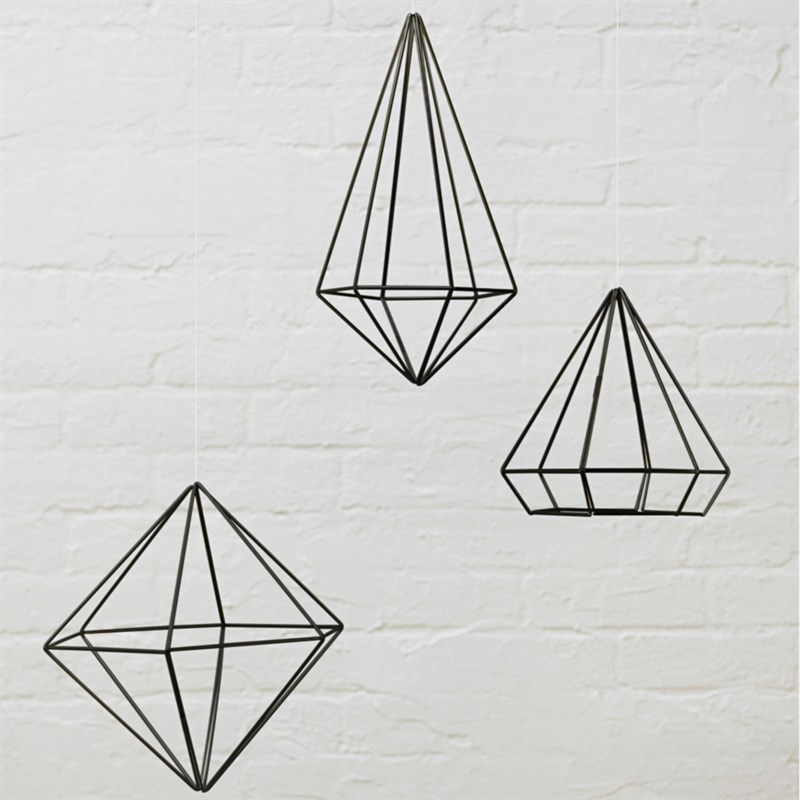 Dekorace PRISMA set/3ks černá_1