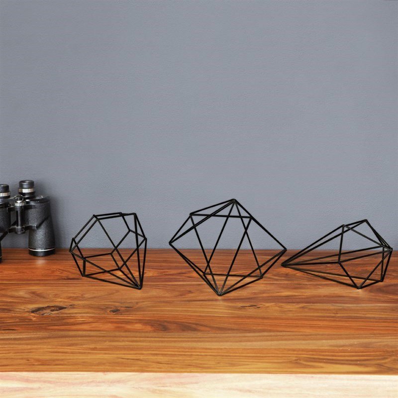 Dekorace PRISMA set/3ks černá_2