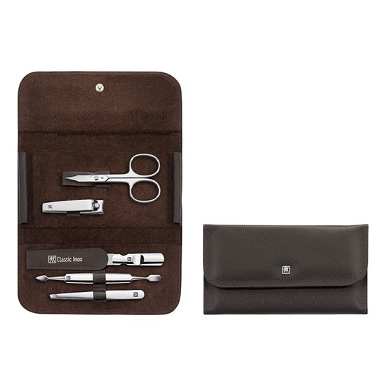 Manikúra 5-dílná Classic Inox hnědá_0