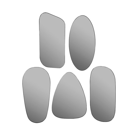 Zrcadla ART šedá SET/5ks_0