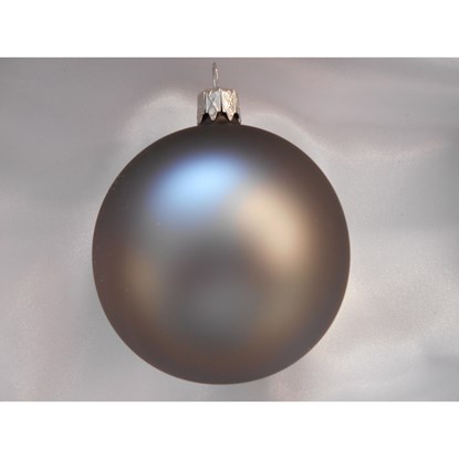 Vánoční koule 7 cm - mat SET/6ks - šedá matná_0