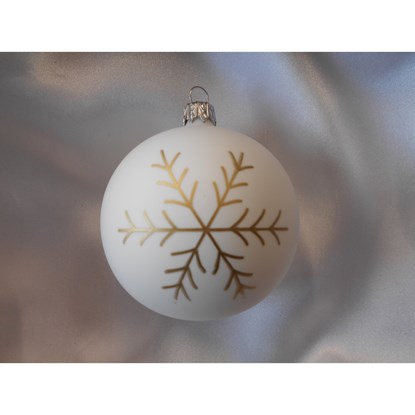 Vánoční koule 8 cm dekor vločka/stromek SET/6ks_0
