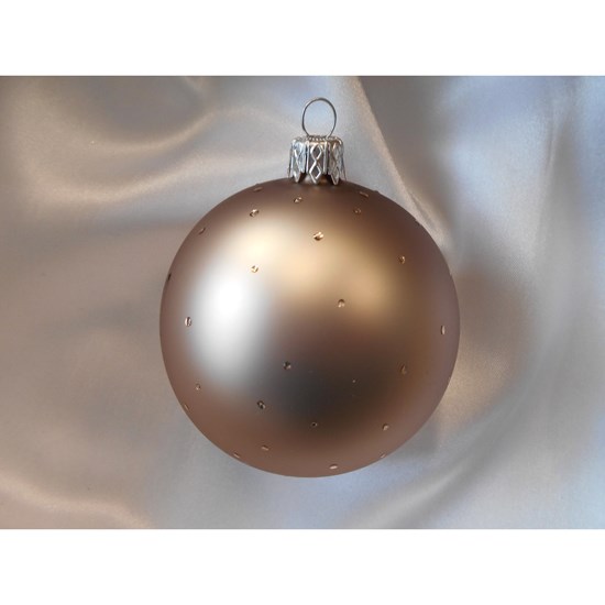 Vánoční koule 8 cm dekor tečky/airbrush SET/6ks_0