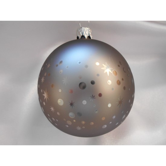 Vánoční koule 8 cm dekor puntíky / tečky SET/6ks_0