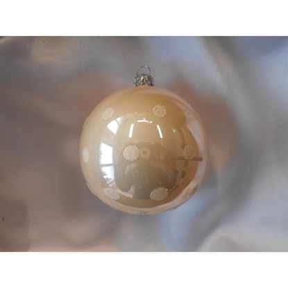 Vánoční koule 8 cm dekor puntíky / tečky SET/6ks_0