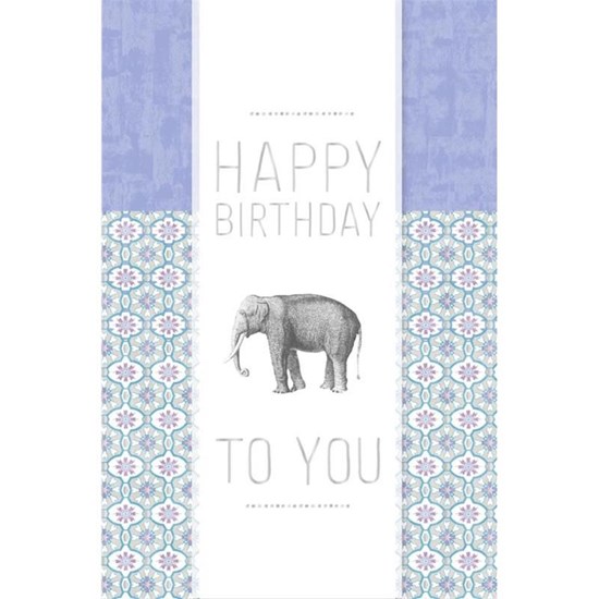 Přání Birthday Elefant Transparent_0