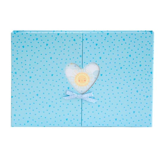 Fotoalbum 35x24 Baby Herzfenster bleu_0
