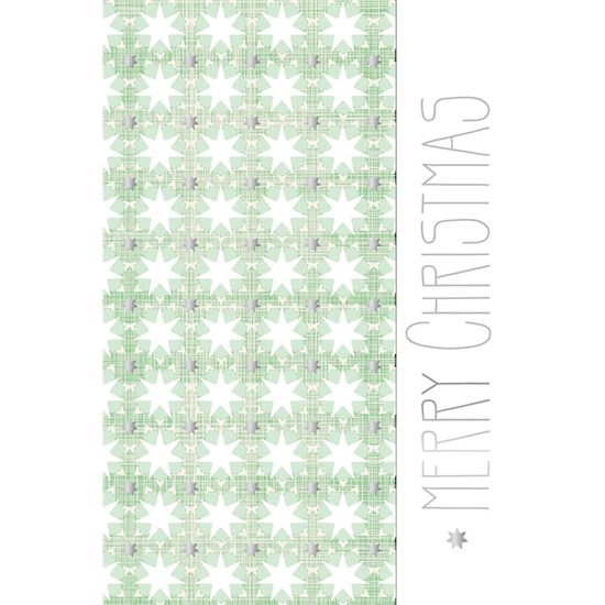 Přání fólie christmas design stars green_0