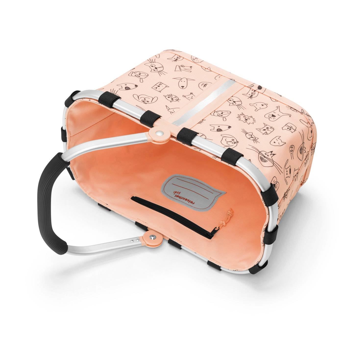 Dětský košík Carrybag XS kids cats and dogs rose_0