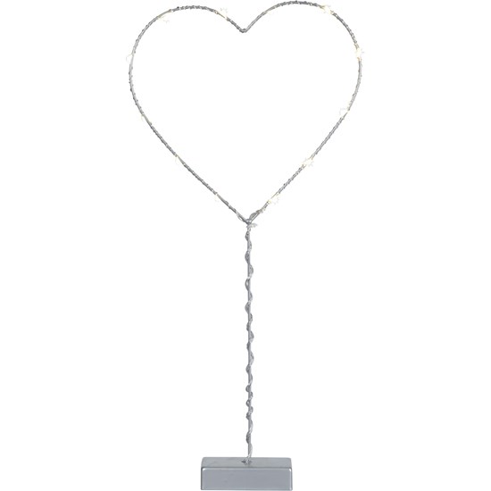 Drátěný svícen srdce 12x LED V.42 cm_1
