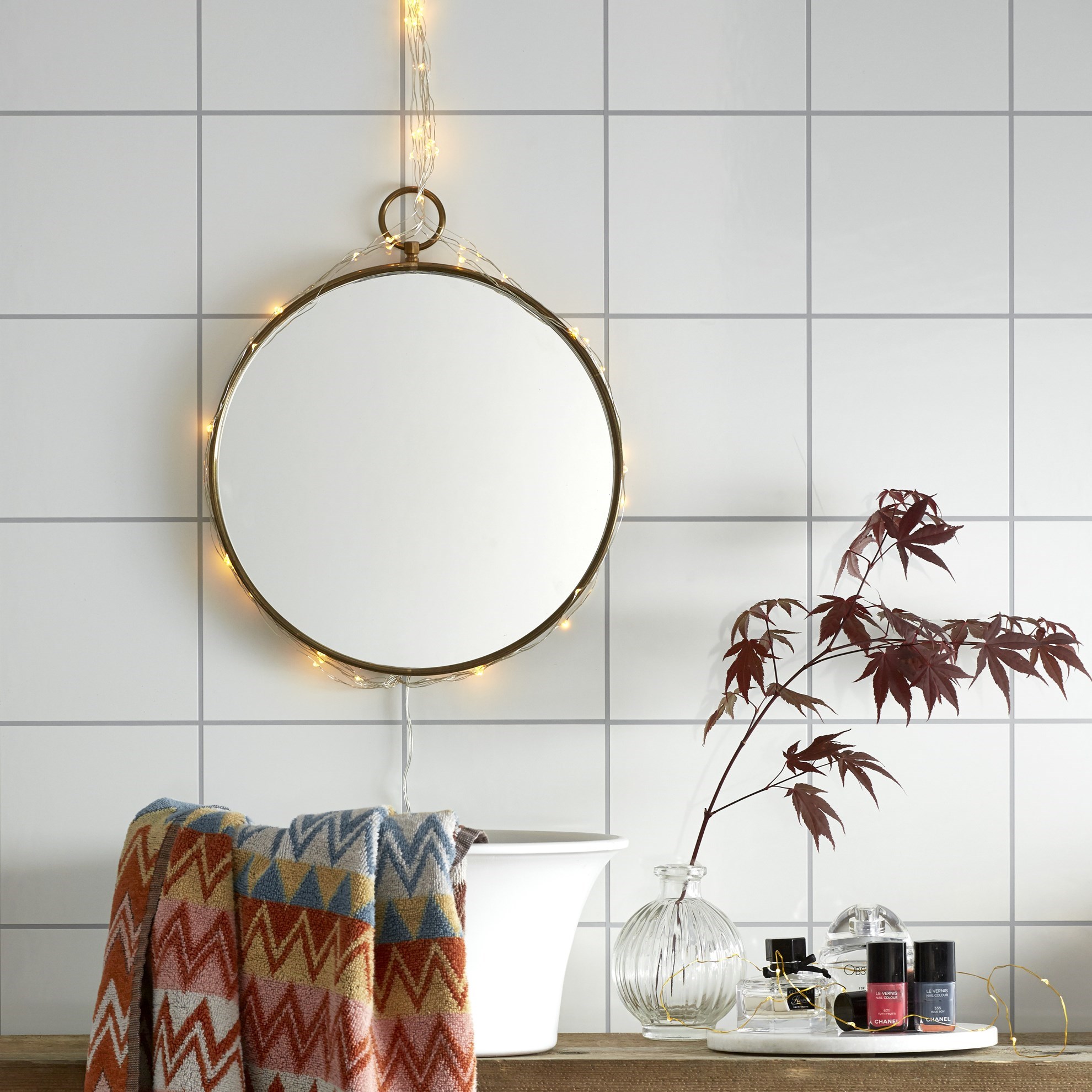 Světelný řetěz DEW DROP 12x LED mosazný_0