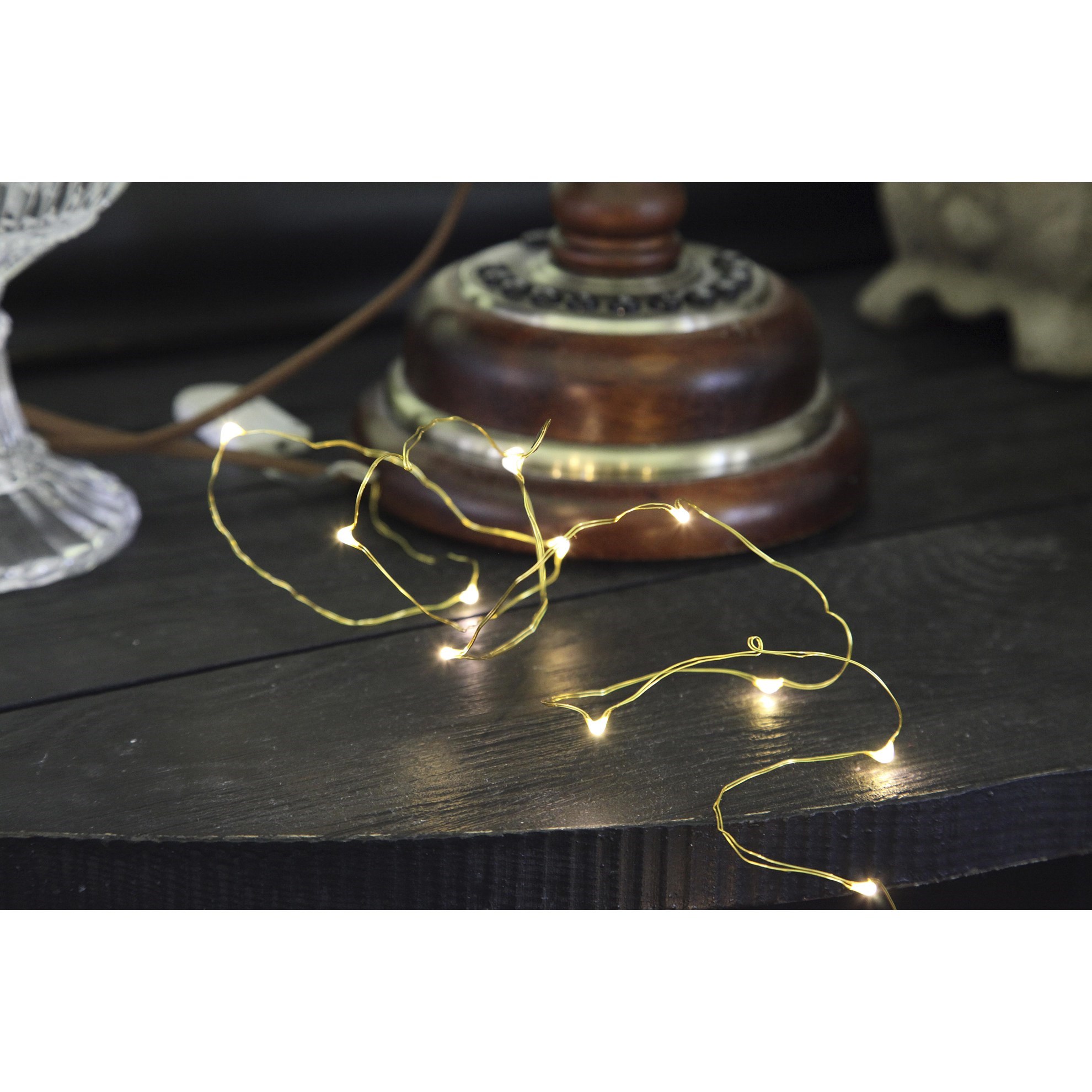 Světelný řetěz DEW DROP 12x LED mosazný_1