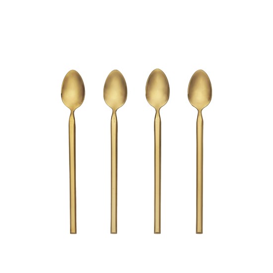 Dlouhá lžička Broste TVIS zlatá SET/4ks_0