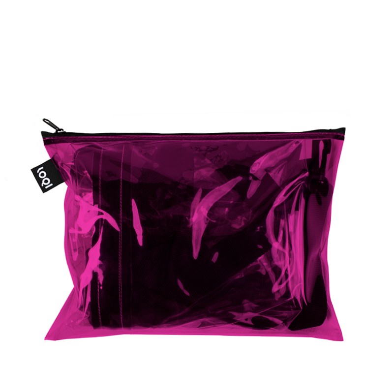 Taška WEEKENDER LOQI - TRANSPARENT Pink_0