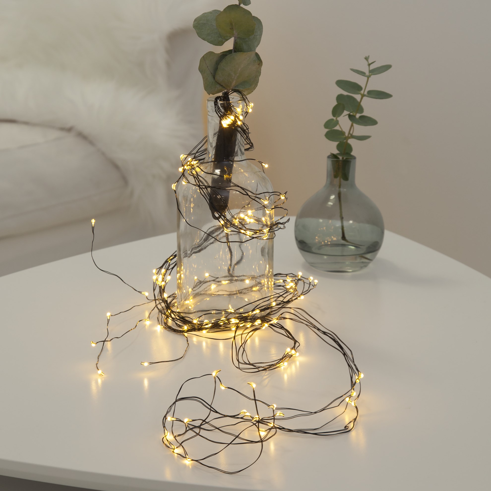 LED světelný řetěz 125 LED 1,4 m černý_0