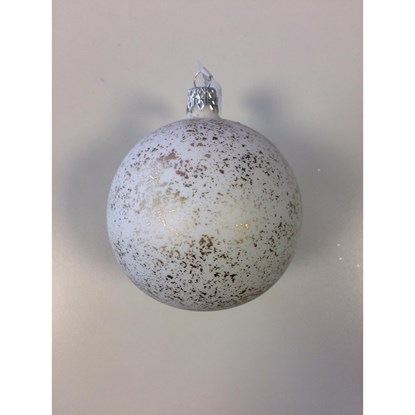 Vánoční koule 8 cm dekor tečky/airbrush_0