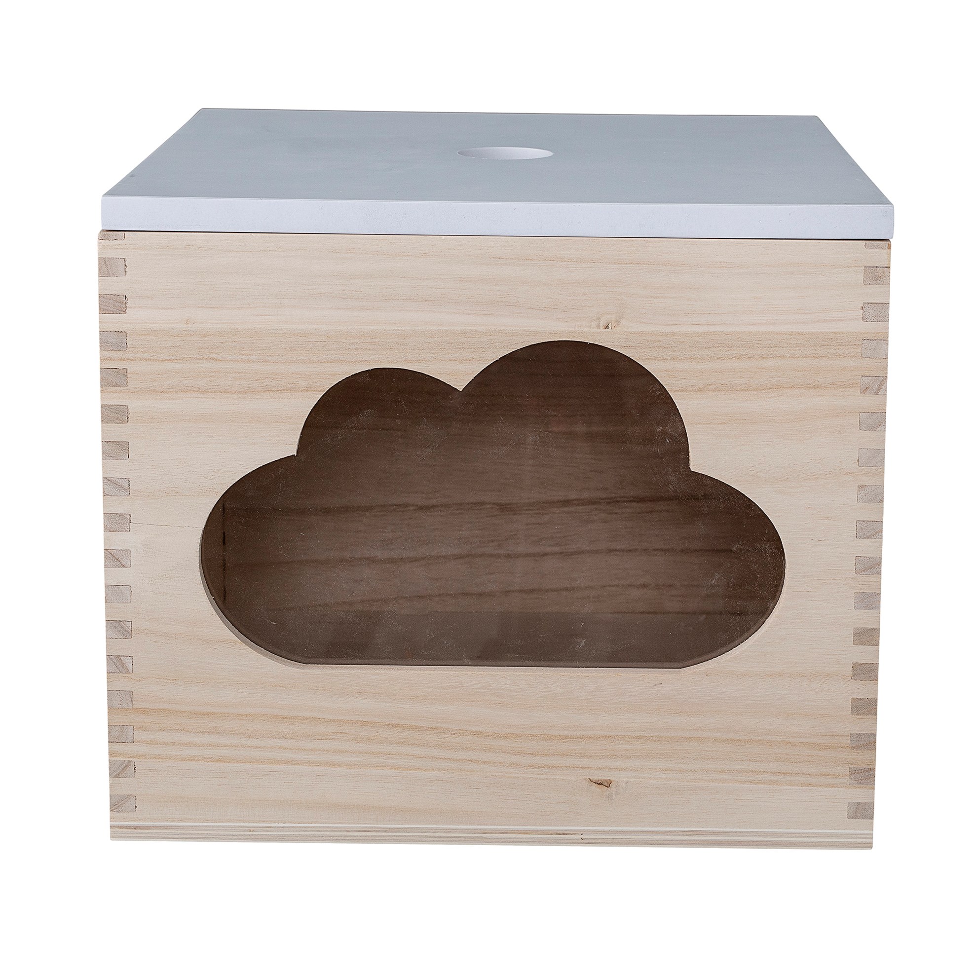 Dřevěný úložný box s motivem obláčku_0