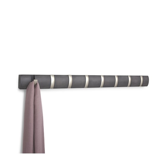 Věšák na zeď FLIP 8 háčků šedý_4