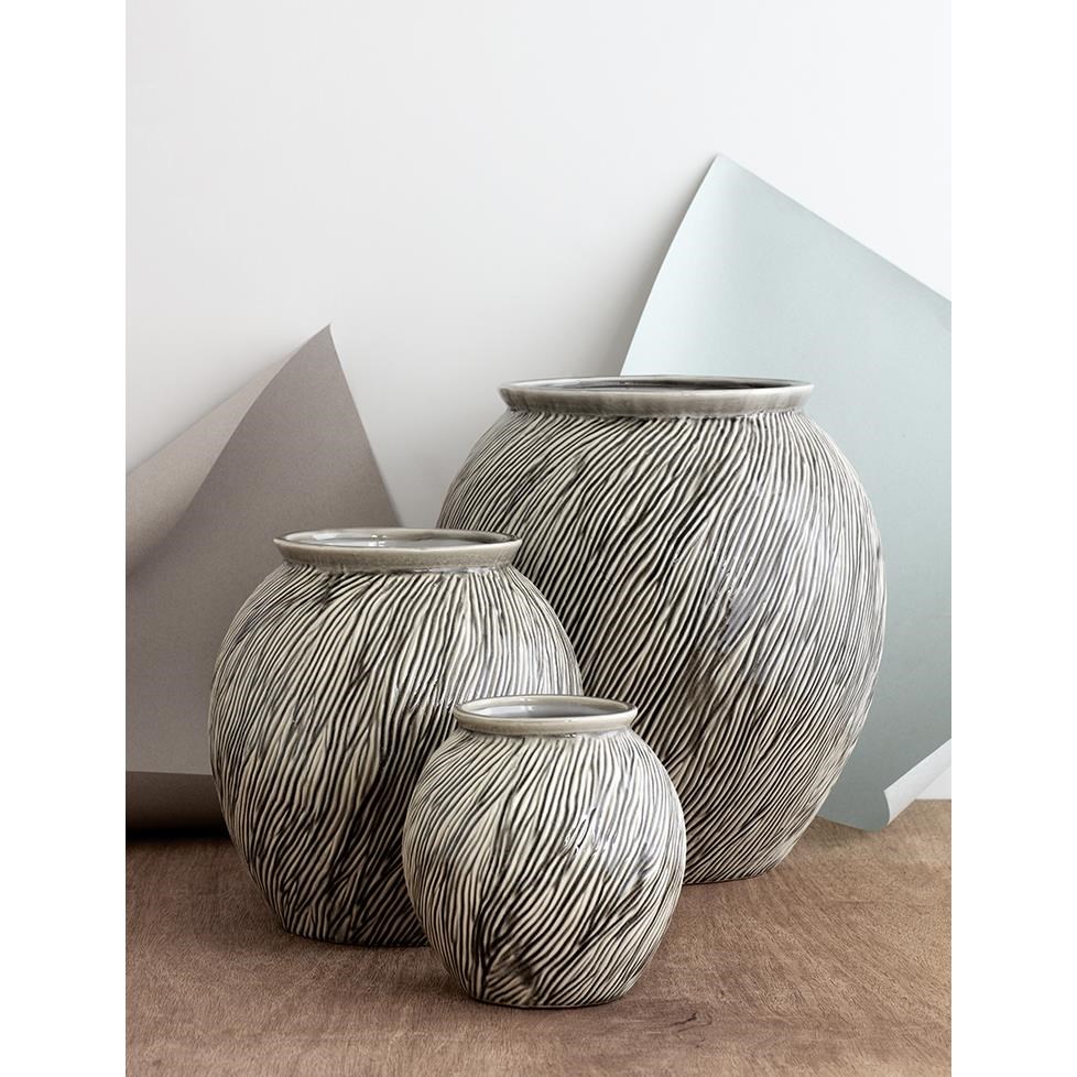 Váza SANDY 42,5 cm šedá_0