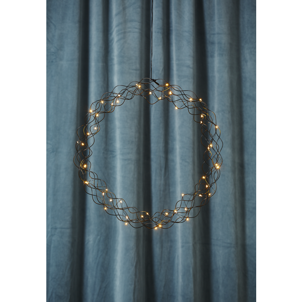 Z&#225;věsn&#253; sv&#237;t&#237;c&#237; LED věnec &quot;Curly&quot; 48cm_1