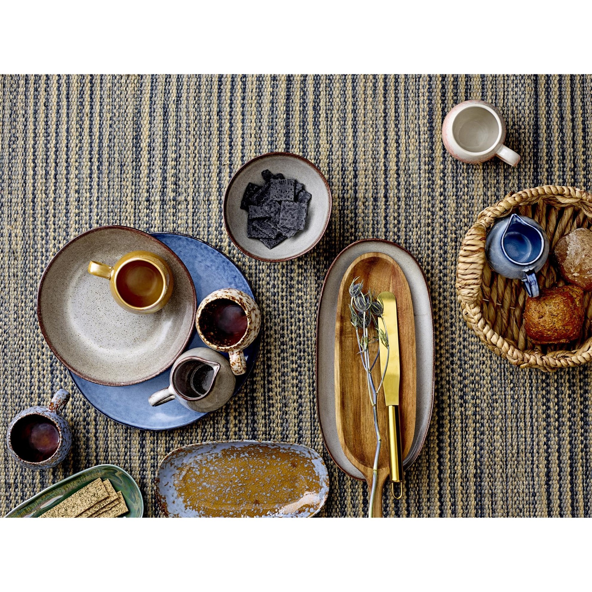 Kameninový talíř P.28.5 cm modrý_2