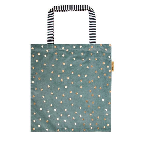 Sametová taška s puntíky 40x45 cm_0