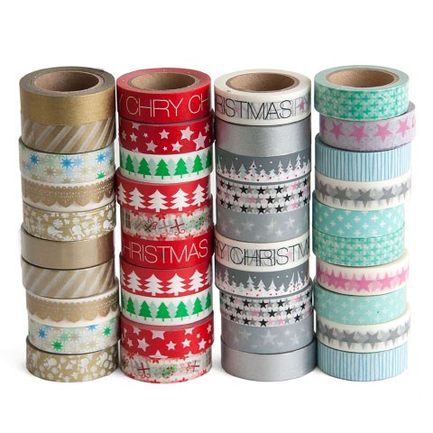 Lepící pap. pásky Xmas cena/ks_0