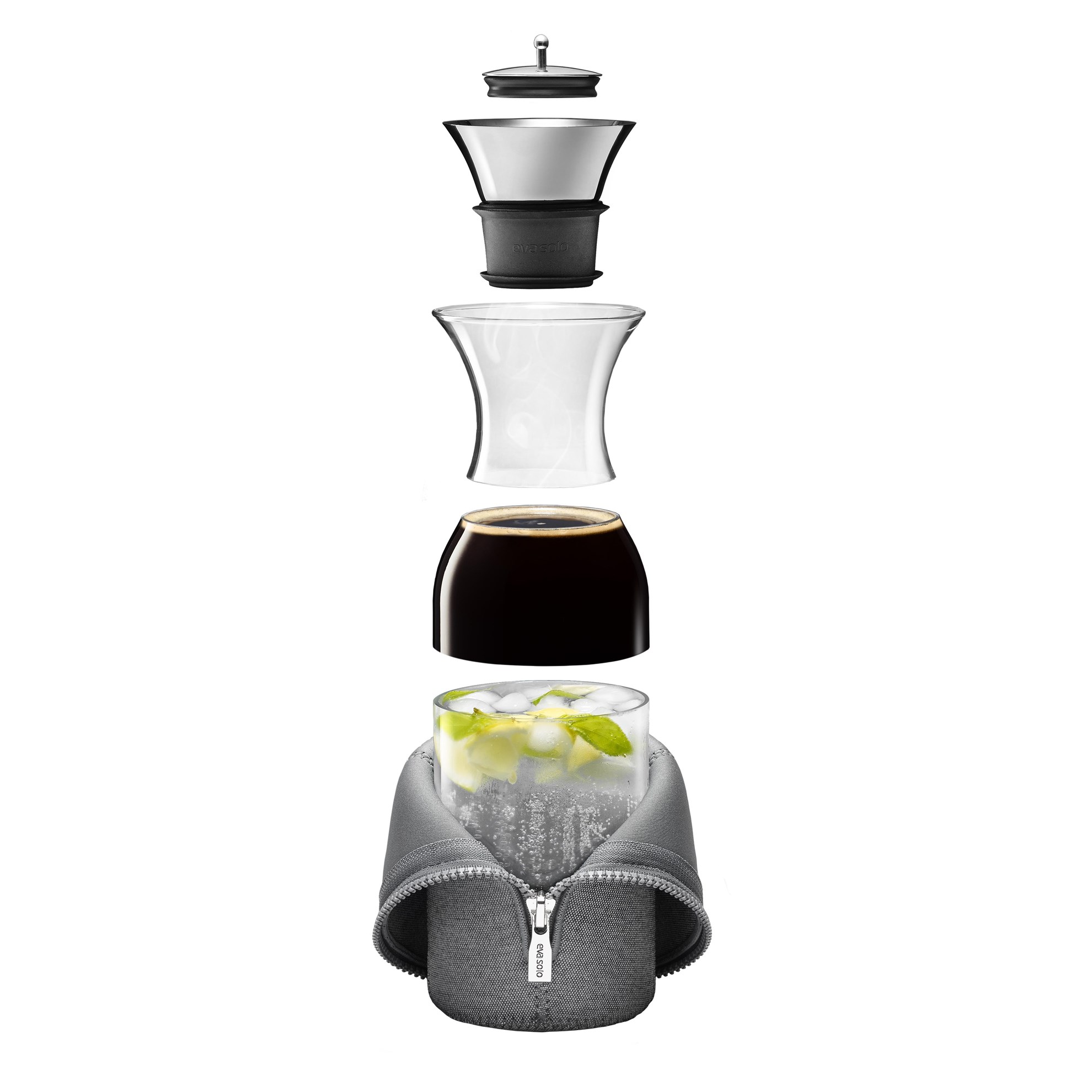 Karafa do lednice 1l světle šedý potah_0