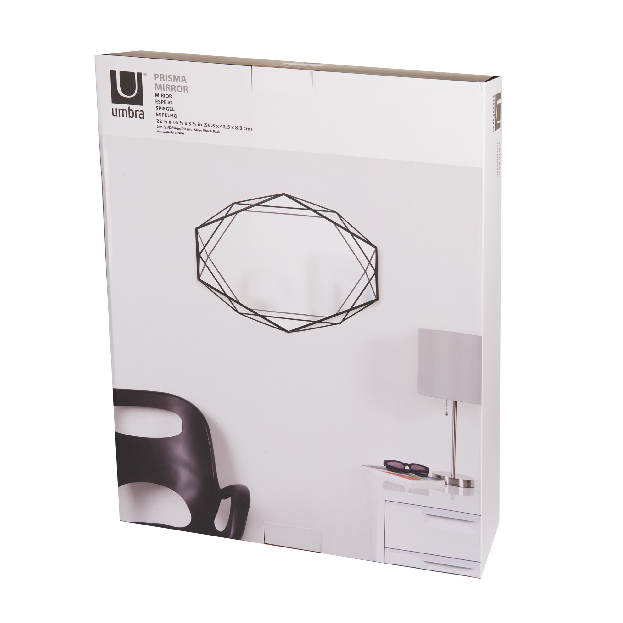 Zrcadlo PRISMA černé_6