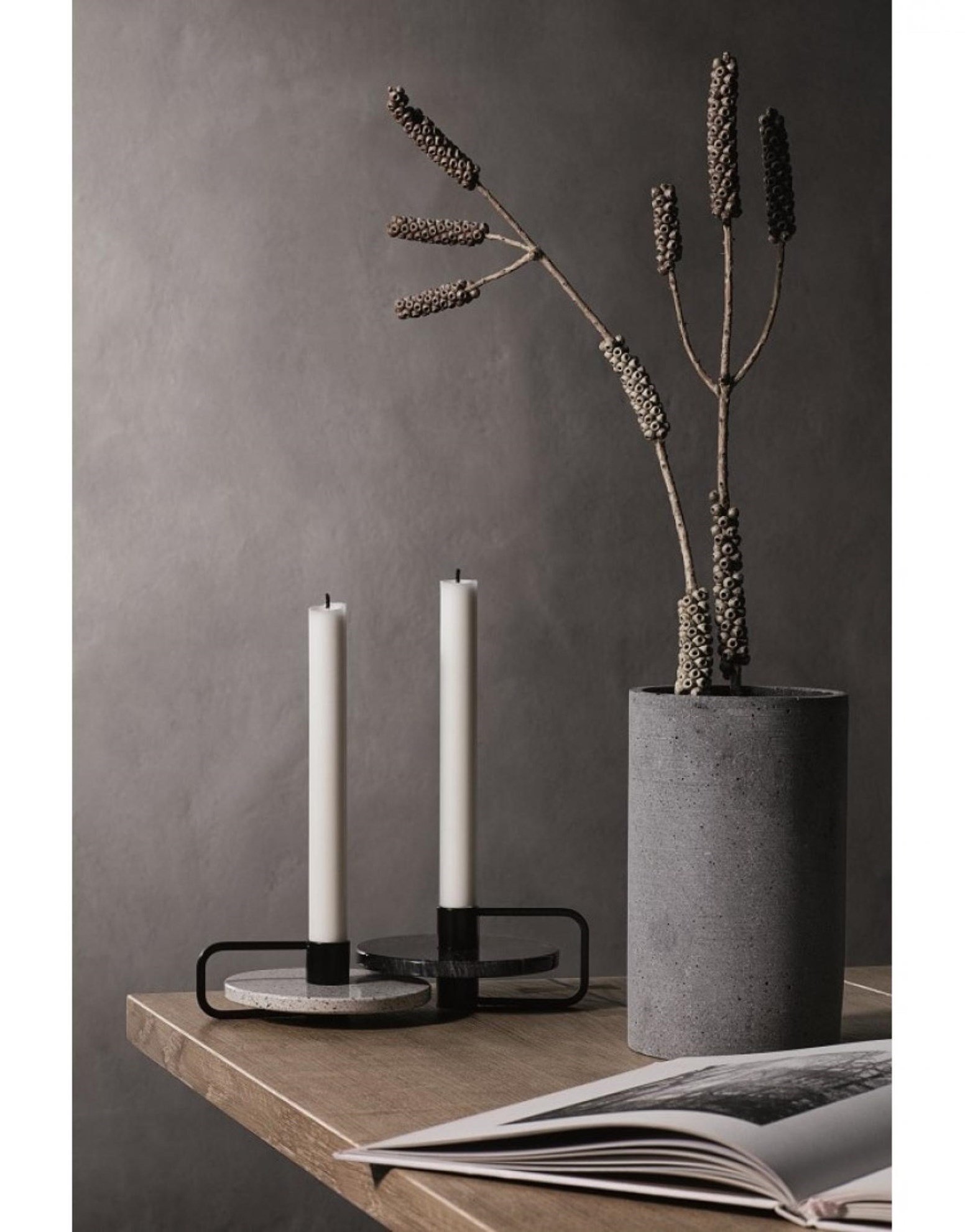 Obrázok z Váza COLUNA 29 cm tmavo šedá