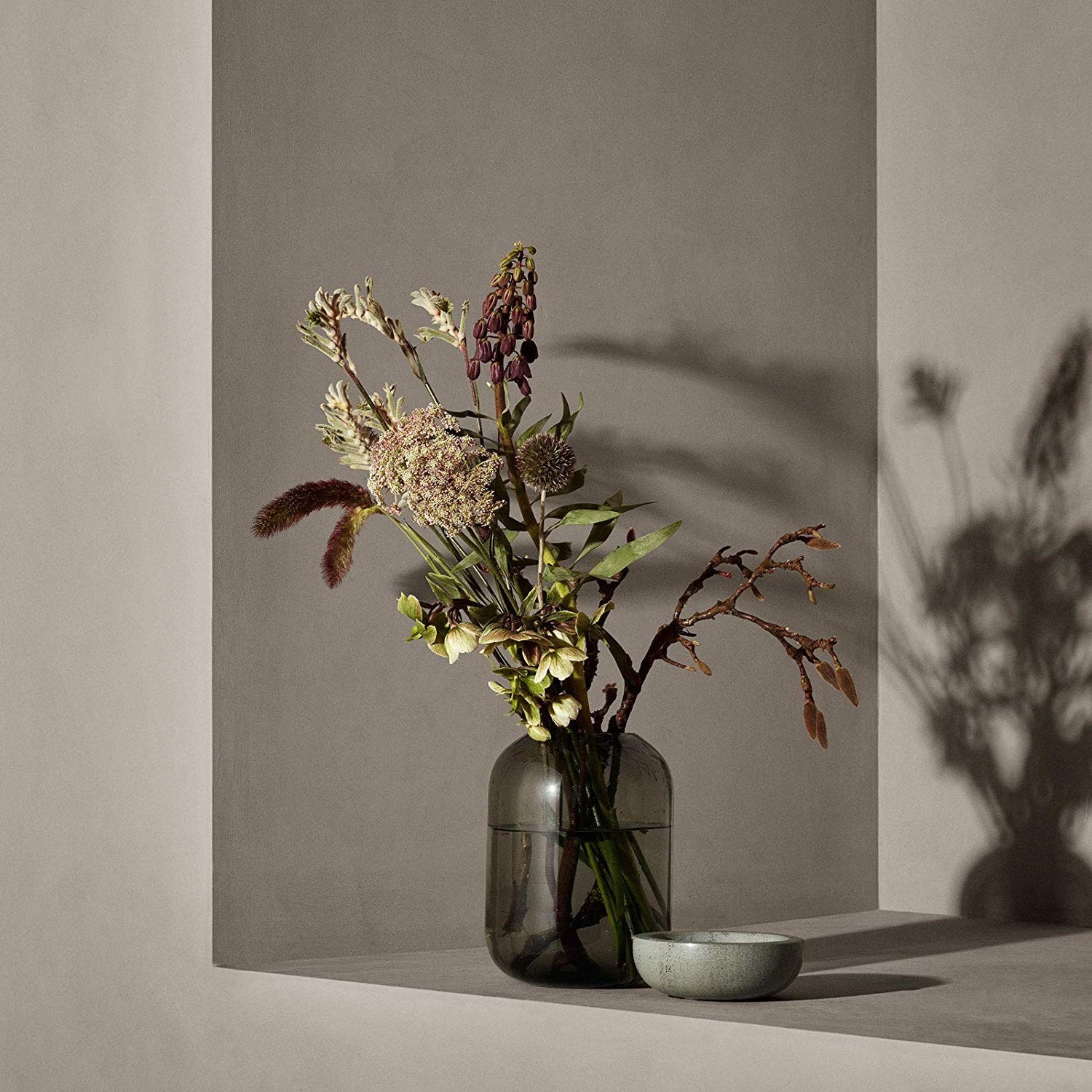 Obrázok z Sklenená váza OVALO 21,5 cm modrá