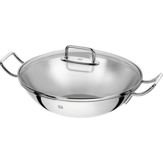Pánev Wok 32 cm nerezová s poklicí_0