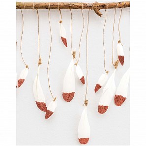 Pírka malá bílá/růžové zlato BAL/6 ks_2