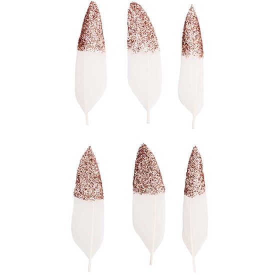 Pírka malá bílá/růžové zlato BAL/6 ks_3