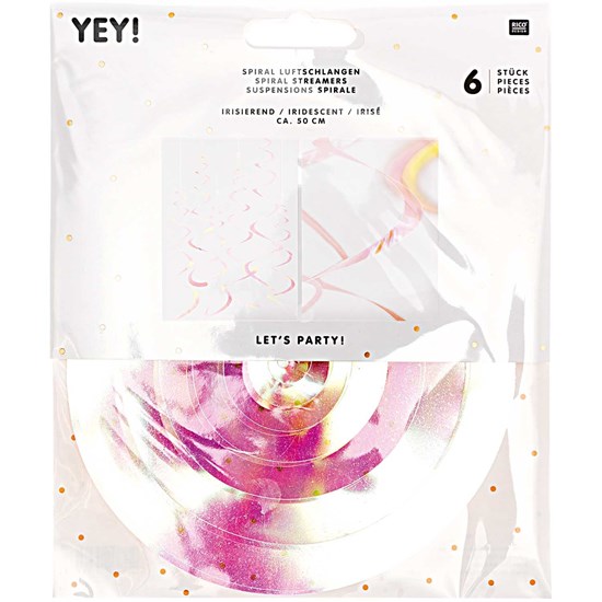 Závěsná spirála TWIN duhová bílá 50 cm SET/6 ks_3