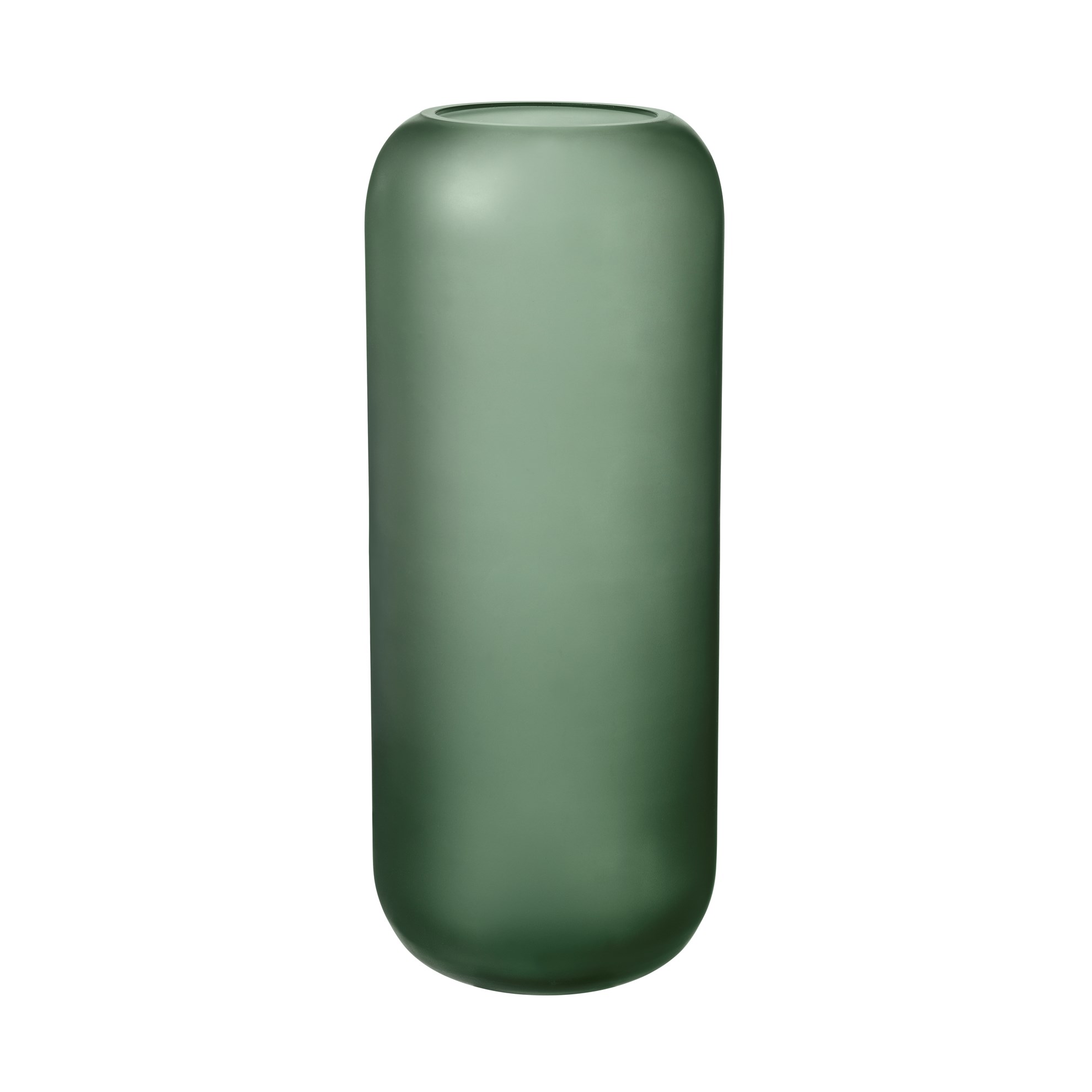 Skleněná váza OVALO 30 cm zelená mat_0