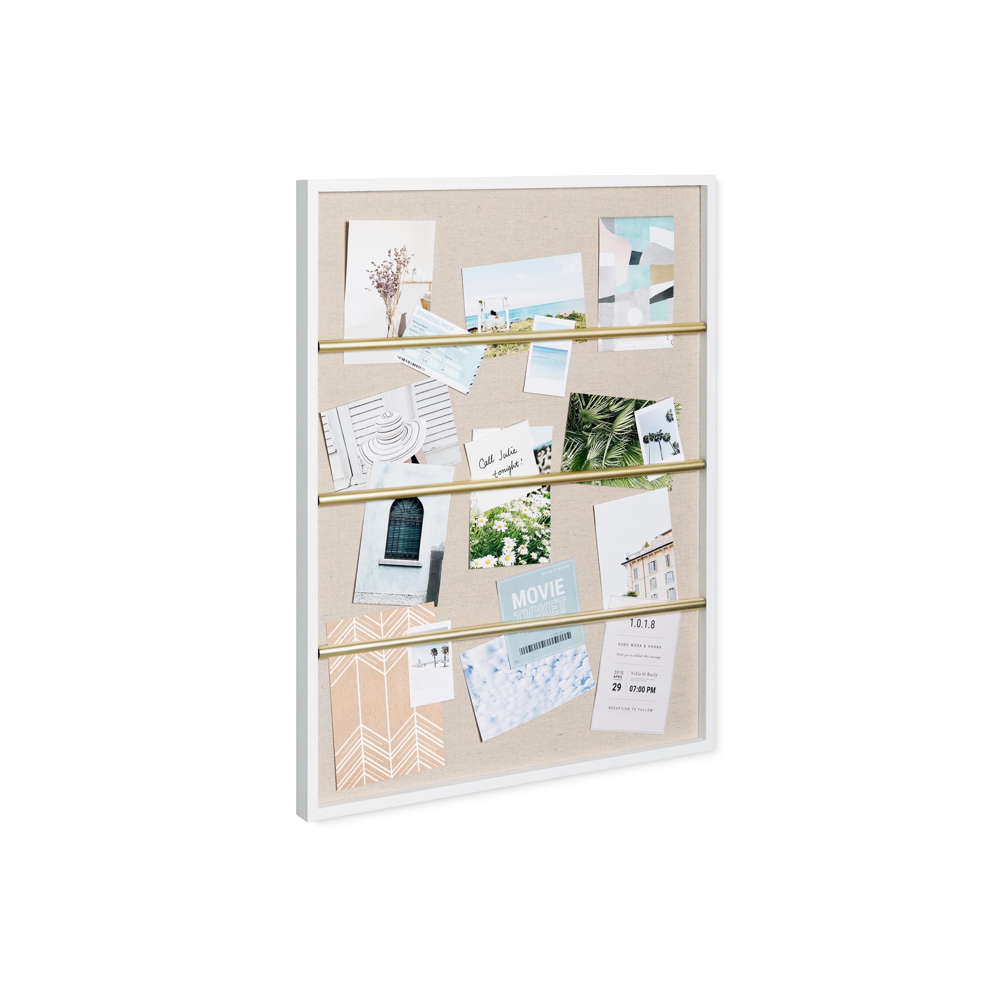 Nástěnný držák na fotografie TUCKER - bílý_7