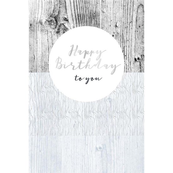Přání ražené s obálkou Birthday Holzmaserung_0