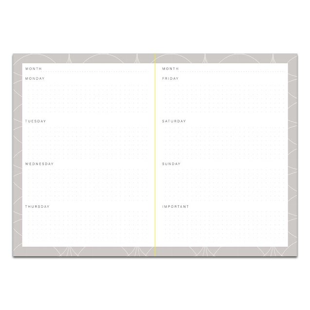 Celoroční diář A6 s kostičkovým motivem, 128 stran_0