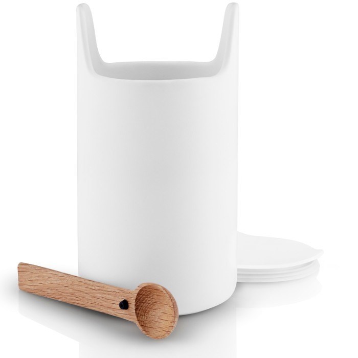 Obrázok z Dóza s drevenou lyžičkou TOOLBOX, biela - 20 cm