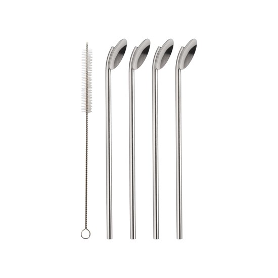 Sada 4 lžiček včetně kartáče z nerezové oceli_1